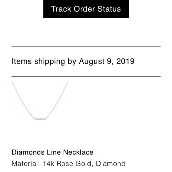 Mejuri diamonds line necklace in rose gold - Picture 3 of 6